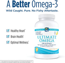Load image into Gallery viewer, Nordic Naturals Ultimate Omega, Lemon Flavor - 1280 mg Omega-3-180 Soft Gels - High-Potency Omega-3 Fish Oil with EPA & DHA - Promotes Brain & Heart Health - Non-GMO - 90 Servings