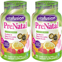 Load image into Gallery viewer, Vitafusion, PreNatal, Adult Gummies, Assorted Flavors - 90 gummies, Pack of 2