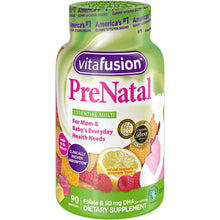 Load image into Gallery viewer, Vitafusion, PreNatal, Adult Gummies, Assorted Flavors - 90 gummies, Pack of 2